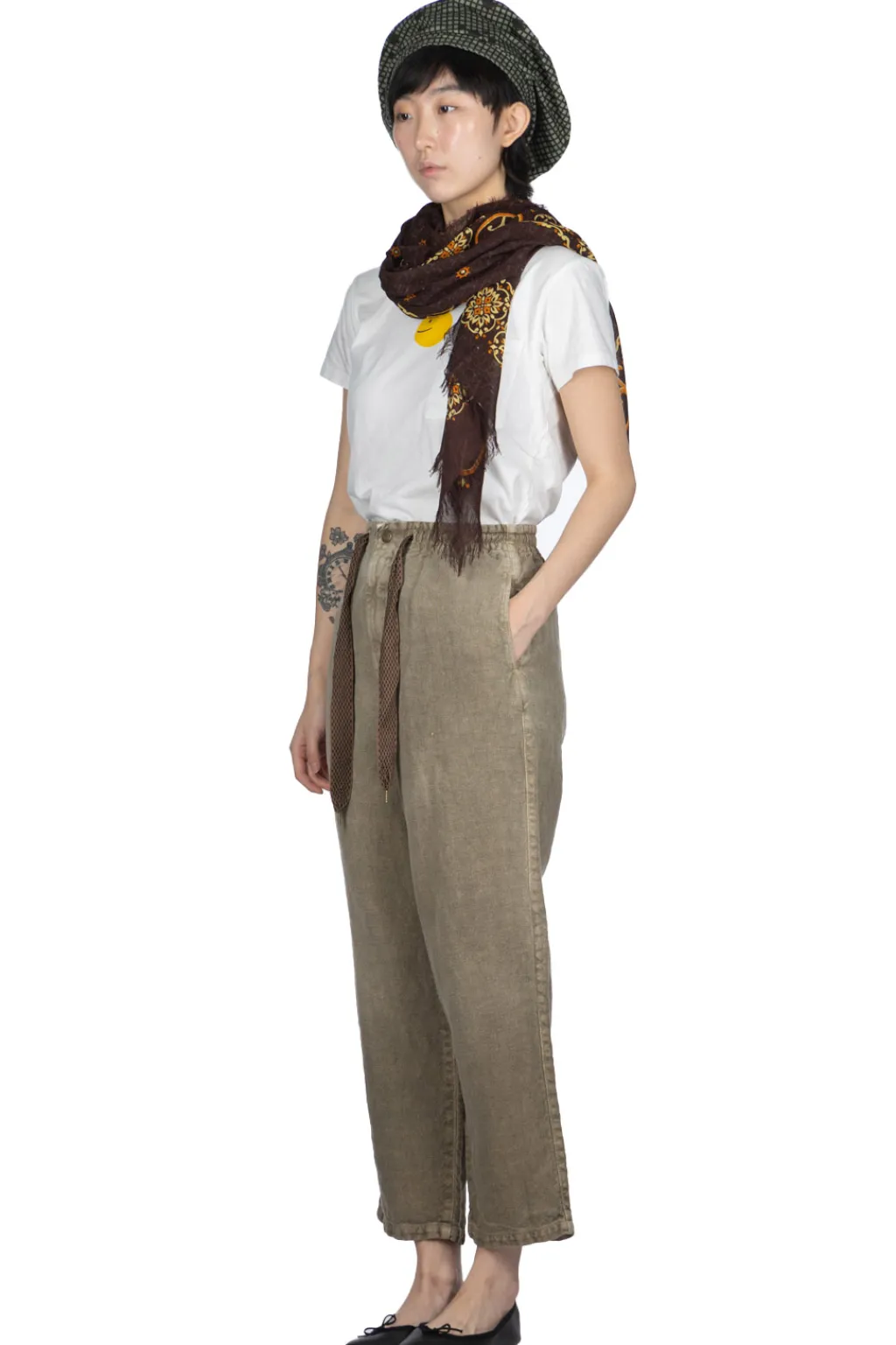 Sale Kapital Linen Heavy Canvas EASY Pants - Grey