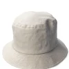 Fashion Cableami Linen Herringbone Bucket Hat - Ecru