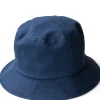Hot Cableami Linen Herringbone Bucket Hat - Indigo