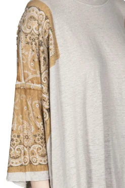 Outlet Kapital Linen Jersey Bandana HUGE-T (Botanical) - L. Brown