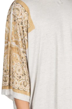 Outlet Kapital Linen Jersey Bandana HUGE-T (Botanical) - L. Brown