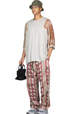 Outlet Kapital Linen Jersey Bandana HUGE-T (Botanical) - L. Brown
