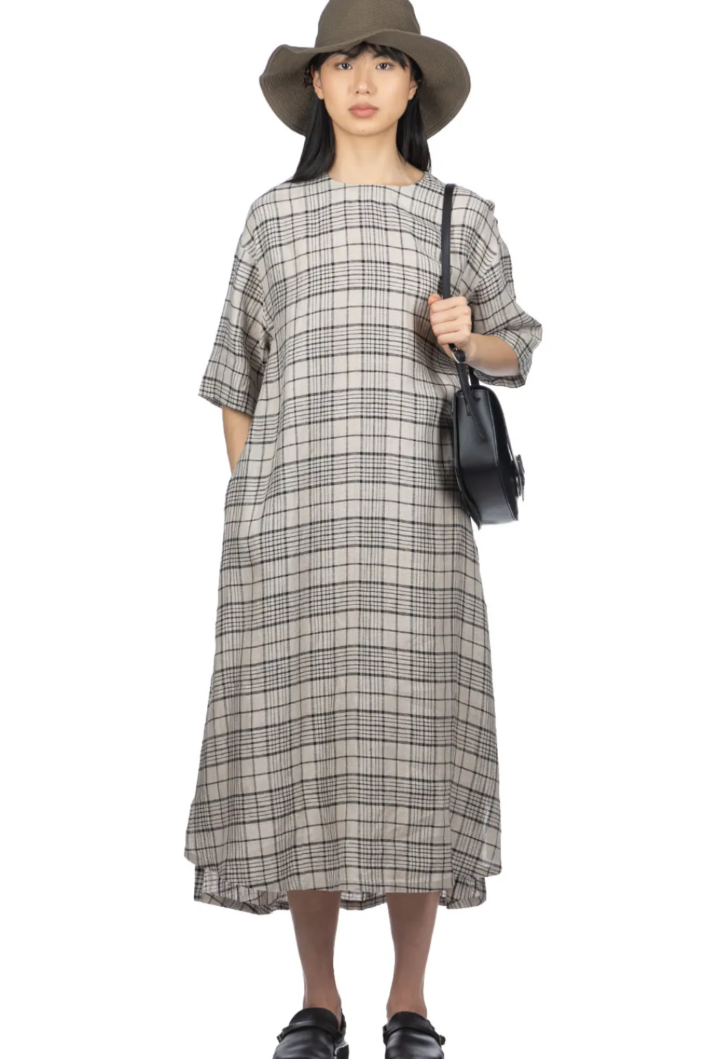Clearance Nofl Linen Long Dress - Natural