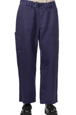 Discount Tigre Brocante Linen Oxford Bosun Open Pants - Navy