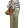 Hot Kapital Linen PHILLIES Stripe EASY Pants - Khaki