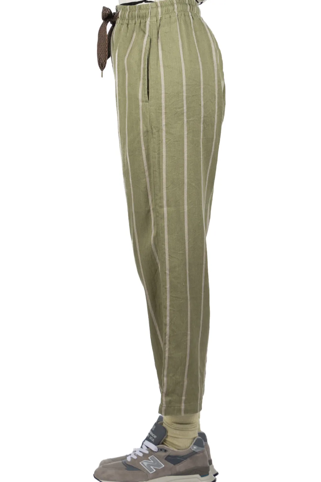 Hot Kapital Linen PHILLIES Stripe EASY Pants - Khaki