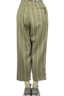 Hot Kapital Linen PHILLIES Stripe EASY Pants - Khaki