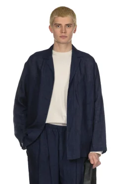 Hot YLEVE Linen Poplin Jacket - Navy
