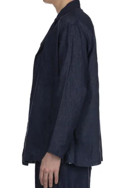 Hot YLEVE Linen Poplin Jacket - Navy