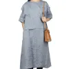New Nachukara Linen Poplin Layerd Dress