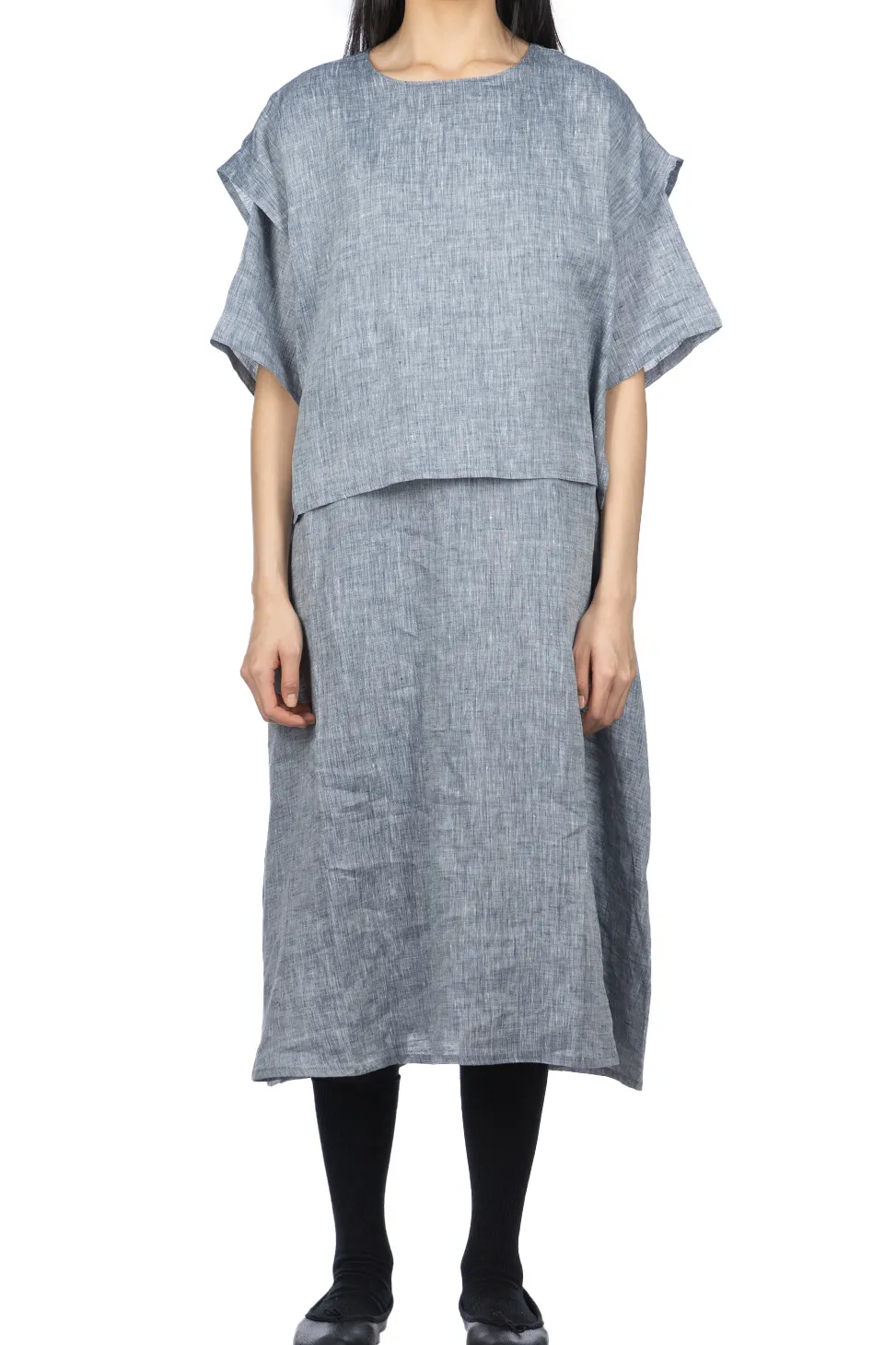 New Nachukara Linen Poplin Layerd Dress