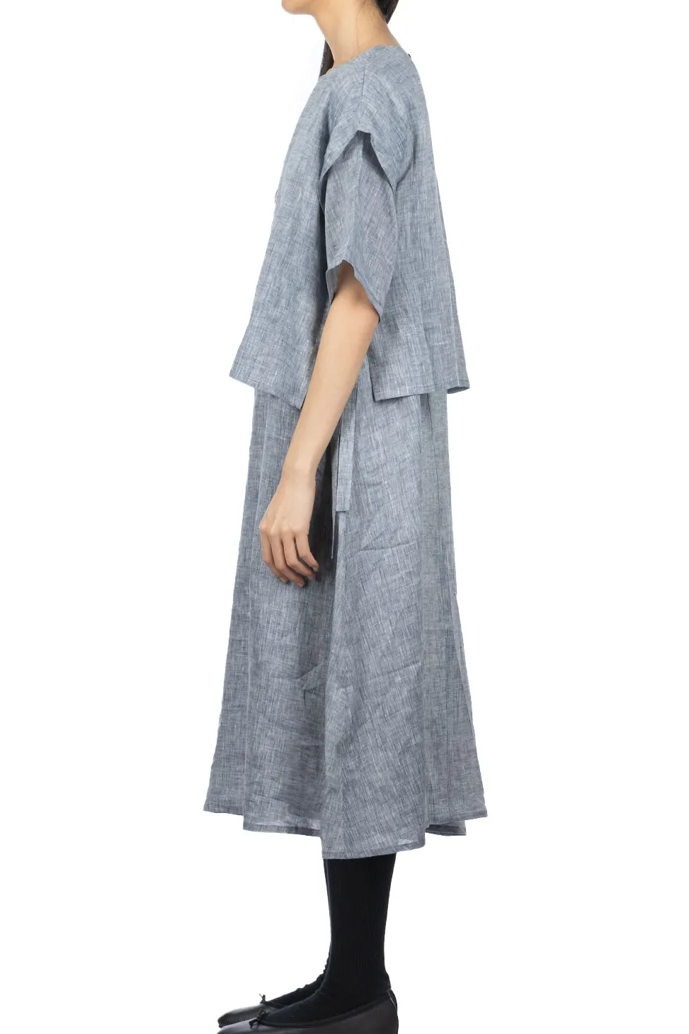 New Nachukara Linen Poplin Layerd Dress
