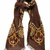 New Kapital Linen Rayon Fringe Stole (HAVANANAJA) - 4 Color Choices