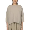 Clearance Evam Eva Linen Silk Pullover - Grege
