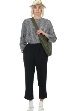 Discount A+Koloni Linen Straight Pants - Black