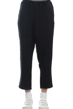 Discount A+Koloni Linen Straight Pants - Black