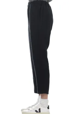 Discount A+Koloni Linen Straight Pants - Black