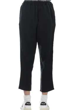 Discount A+Koloni Linen Straight Pants - Black