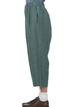 Outlet Nachukara Linen Two Tuck Pants - Green