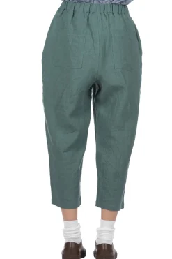 Outlet Nachukara Linen Two Tuck Pants - Green