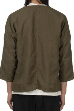 Discount Tigre Brocante Linen V-Neck Cardigan - Khaki