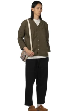Discount Tigre Brocante Linen V-Neck Cardigan - Khaki