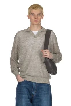Hot HERILL Linen WG Polo Shirt - Grey