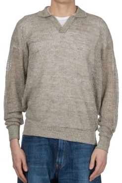 Hot HERILL Linen WG Polo Shirt - Grey