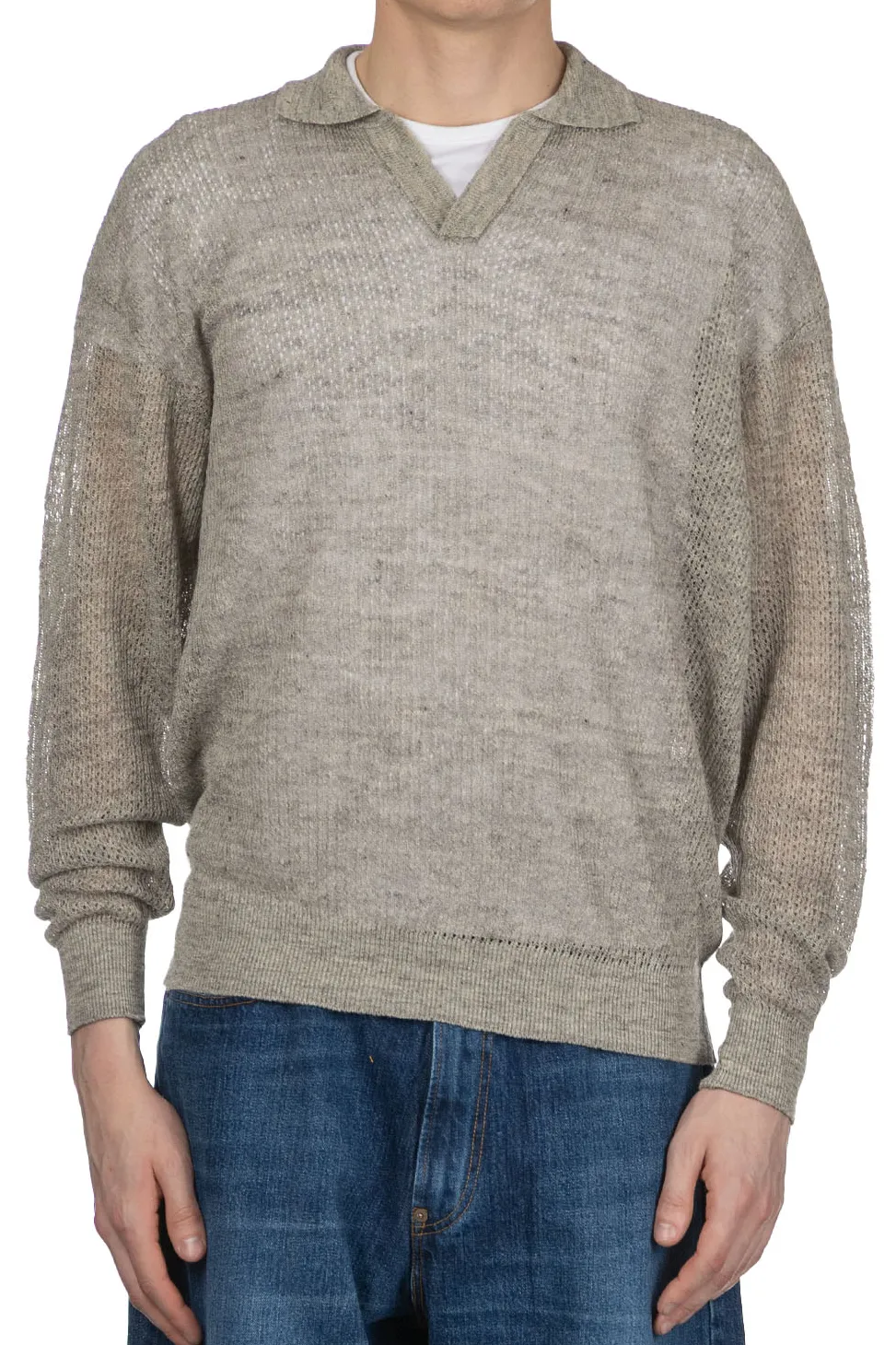 Hot HERILL Linen WG Polo Shirt - Grey