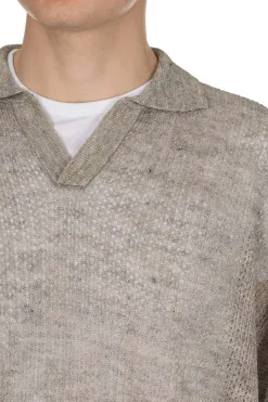 Hot HERILL Linen WG Polo Shirt - Grey