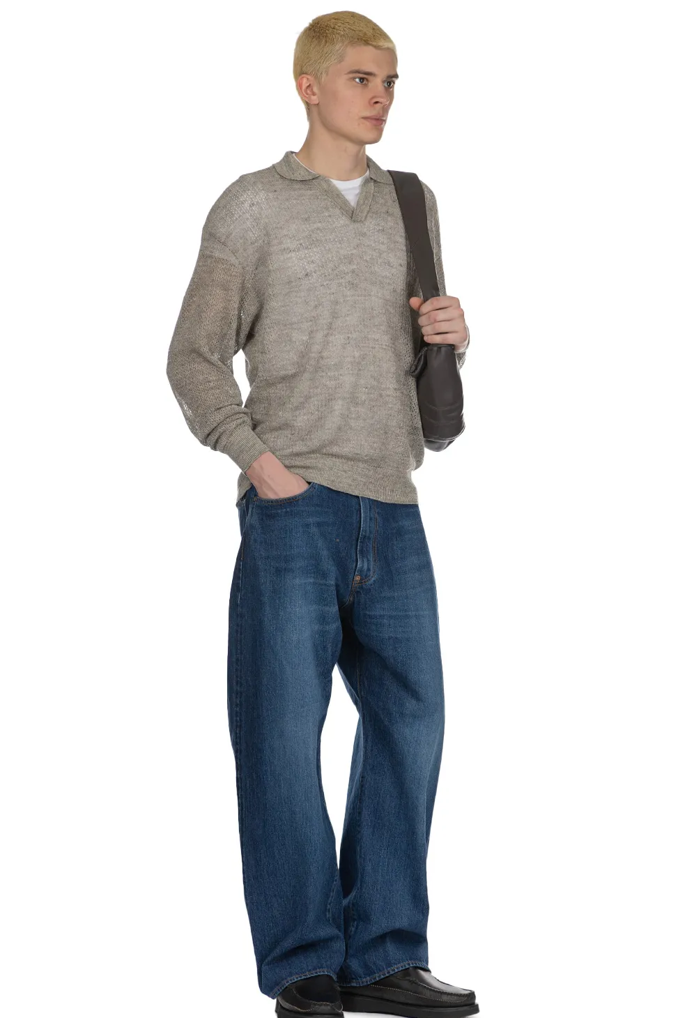 Hot HERILL Linen WG Polo Shirt - Grey