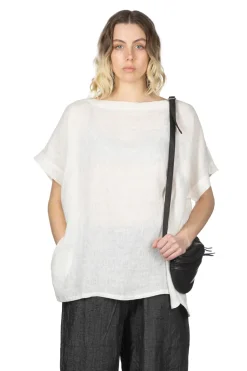 Online A+Koloni Linen Wide Tunic - Off White