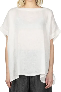 Online A+Koloni Linen Wide Tunic - Off White