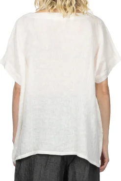 Online A+Koloni Linen Wide Tunic - Off White
