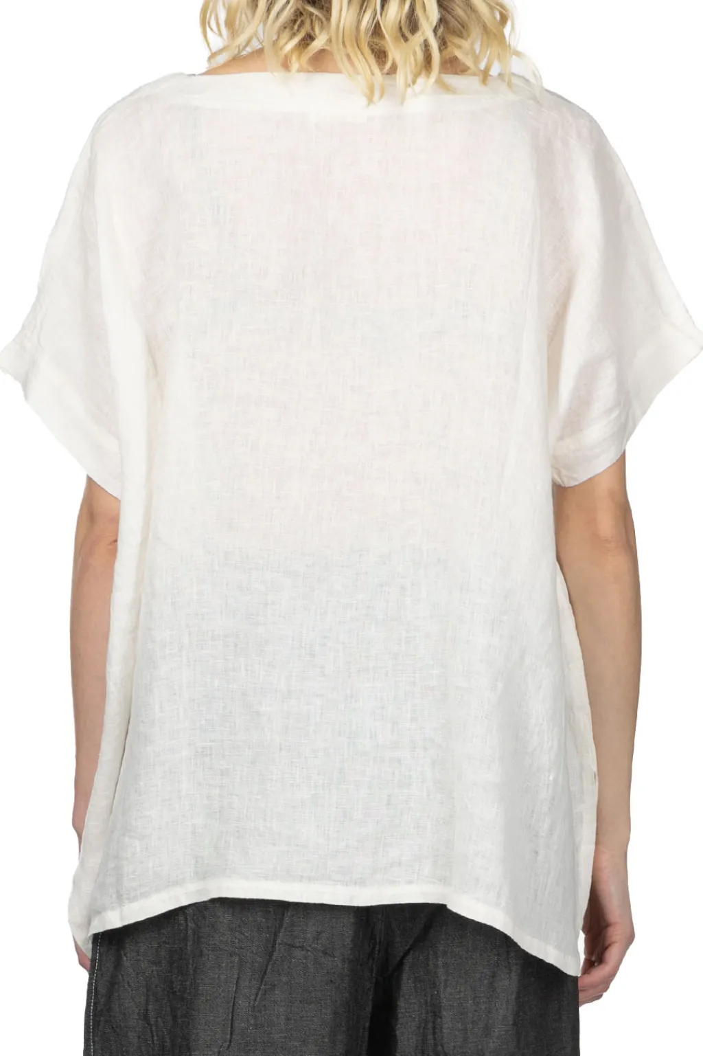 Online A+Koloni Linen Wide Tunic - Off White