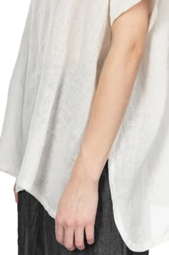 Online A+Koloni Linen Wide Tunic - Off White