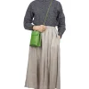 Discount Nofl Lithania Linen Tuck Skirt - Grey