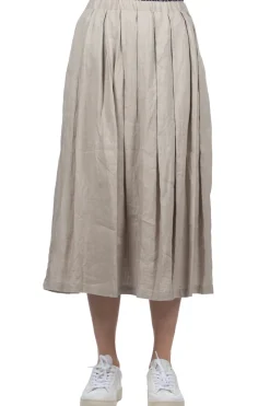 Discount Nofl Lithania Linen Tuck Skirt - Grey