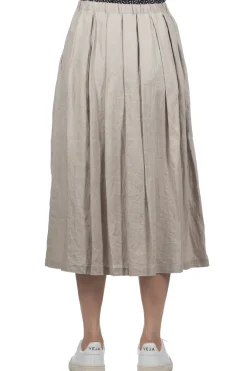 Discount Nofl Lithania Linen Tuck Skirt - Grey