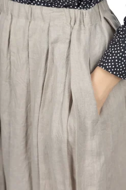 Discount Nofl Lithania Linen Tuck Skirt - Grey