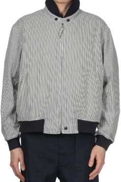 Outlet Engineered Garments LL Jacket - Navy Cotton Seersucker Stripe