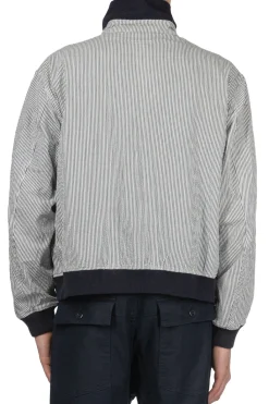 Outlet Engineered Garments LL Jacket - Navy Cotton Seersucker Stripe