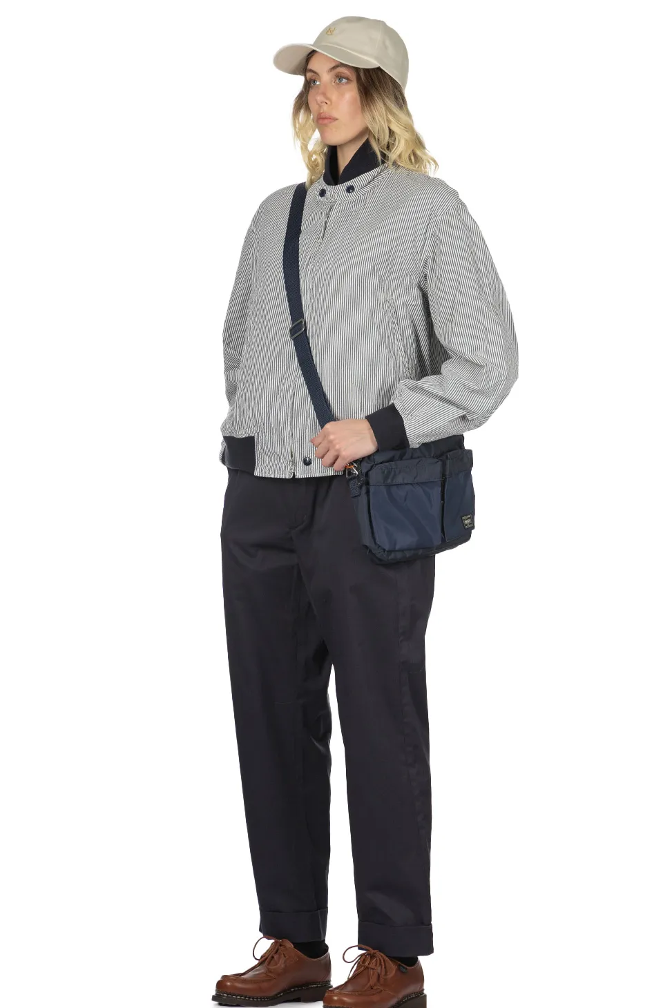 Outlet Engineered Garments LL Jacket - Navy Cotton Seersucker Stripe