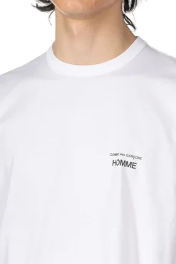 Outlet Comme Des Garcons Homme Logo SS T-Shirt - White