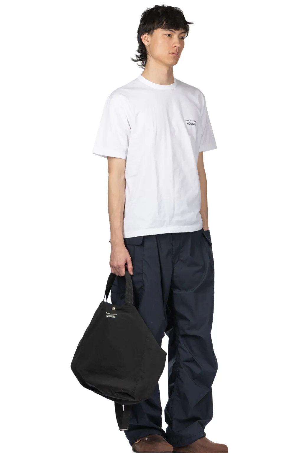 Outlet Comme Des Garcons Homme Logo SS T-Shirt - White