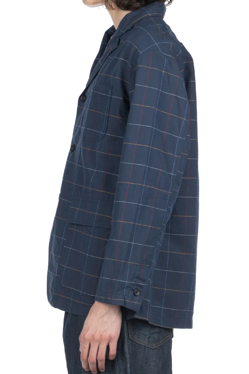 Outlet Engineered Garments Loiter Jacket - Navy CL Windowpane
