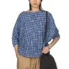 Online NARU Lone Ripple Check Shirt - Blue
