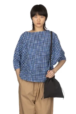 Online NARU Lone Ripple Check Shirt - Blue