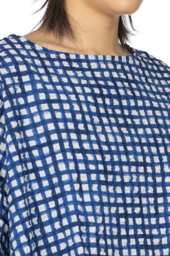 Online NARU Lone Ripple Check Shirt - Blue