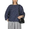 Online NARU Lone Ripple Dot Shirt - Navy x White